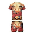 thumbnail image 6 of Cobra Kai Boys 2-Piece Swimsuit Set, Short Sleeve Rash Guard & Swim Trunks, 6 of 7