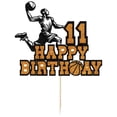 thumbnail image 3 of Fiesta de feliz cumpleaños T11 con temática de baloncesto Cake Topper, 3 of 8