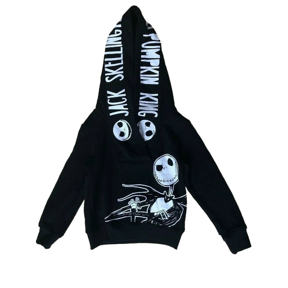 Disney Boys Black Jack Skellington Pullover Hoodie Halloween Sweatshirt ...