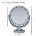 thumbnail image 5 of Home Details 7" Freestanding Vanity Mirror Rubberized 1X-10X Magnification, Grey, 5 of 5