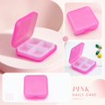 thumbnail image 4 of Pill Organizer 4 Compartment Pink Portable for Travel and Daily Use, 4 of 7