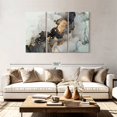 thumbnail image 2 of Elephant Stock Luxury Abstract Wall Art - Horizontal Multi Panel Canvas - Hallway Wall Decor - Abstract Multi Panel - Gray And Gold Decor - 74" x 48", 2 of 4