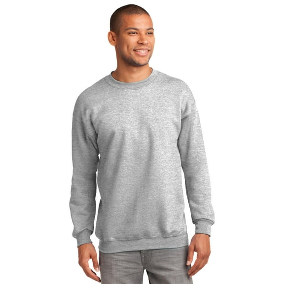 Port & Company Tall Essential Fleece Crewneck Sweatshirt-2XLT (Ash)