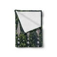 thumbnail image 2 of Fence Soft Flannel Fleece Blanket, Iron Gate with Leaves Garden Background of an House Entrance Property Picture, Cozy Plush for Indoor and Outdoor Use, 50" x 70", Grey Olive Green, by Ambesonne, 2 of 5