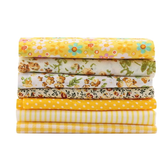 LYUMO 3 Types 7pcs 50*50cm Cotton Fabric DIY Assorted Squares Pre-Cut Bedding Suite Quarters Bundle, DIY Assorted Cotton Fabric, Pre-Cut Cotton Fabric Bedding
