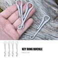 thumbnail image 2 of 4 Pcs Key Ring Keychain Clip Belt Outdoor Buckles Stainless Steel Hanger Portable, 2 of 6