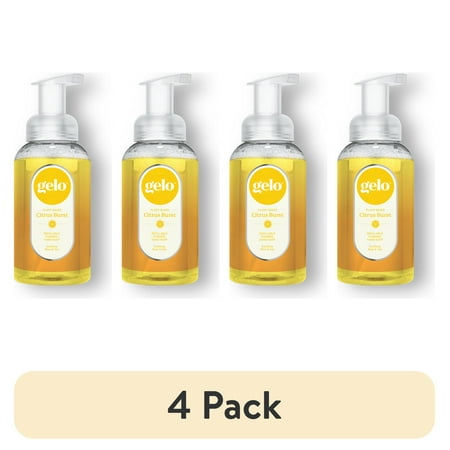 (4 pack) Gelo Foaming Hand Soap, Citrus Burst, 10 Fl Oz