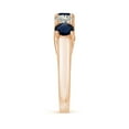 thumbnail image 5 of ANGARA Natural 1.38 Ct Half Eternity 5 Stone Sapphire & Diamond Wedding Band in 14K Rose Gold for Women (Size-4.5mm) | Anniversary, Jewelry Gift for Women | Natural Sapphire Ring, 5 of 11