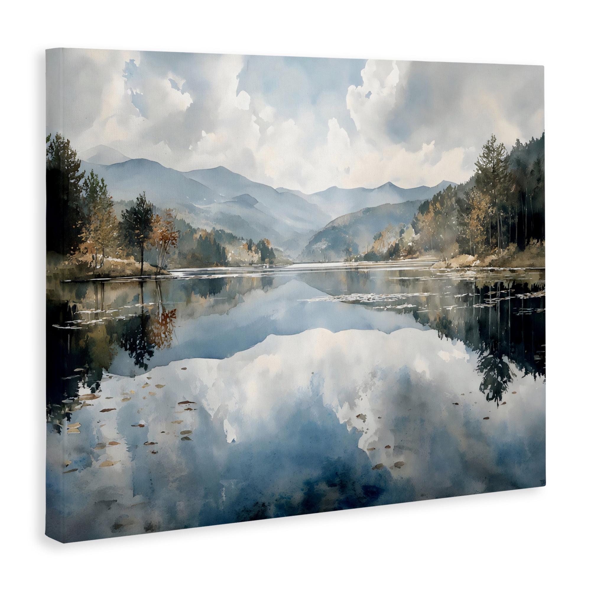 Stupell Industries Nature's Reflection on Mountain Lake Canvas Wall Art, design by Franklyn Gregory