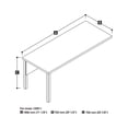 thumbnail image 5 of Bestar 120811-32 Pro-Linea Return Table with Metal Legs - Deep Grey - 71.10 x 29.90 x 29.50 in., 5 of 6