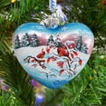thumbnail image 3 of G.DeBrekht Winter Birds Heart Glass Ornament by G. DeBrekht, 3 of 7