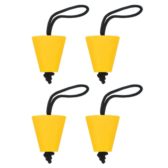 Uxcell Universal Kayak Scupper Plug Kit, 4 Pack Silicone Scupper Plugs Fit for 0.79" to 1.5" Scupper Holes, Yellow