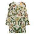 thumbnail image 2 of Robe à Manches Longues Motif Papillon Robe d'Été Jupe d'Été Quotidienne Robes à Manches Longues, 2 of 4