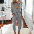 thumbnail image 4 of up to 60% off Gifts Lounge Set for Women Womens Thanksgiving Day 2 Piece Outfits Car Print Long Sleeve Pullover Top Drawstring Elastic Waist Pant Sets Casual Pocket Loungewear Sets Holiday, 4 of 6