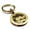 Gold, variant on Stainless Steel Pisces Zodiac (Two Fishes) Round Medallion Keychain Circle Ring