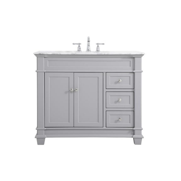 42 inch Single Bathroom Vanity set in Grey