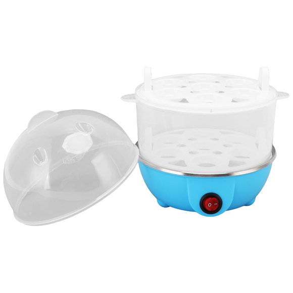 Boiled Egg Cooker,Home Egg Cooker 350W 2 Layers 14Pcs Eggs A Time Auto Power Off Safe PP Egg Boiler With Measuring Cup for Home
