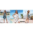 thumbnail image 4 of Jdffashion Robe d'Été pour Femmes Col Licou Sans Manches Mini Robe Décontractée Florale de Plage avec Poches, 4 of 4