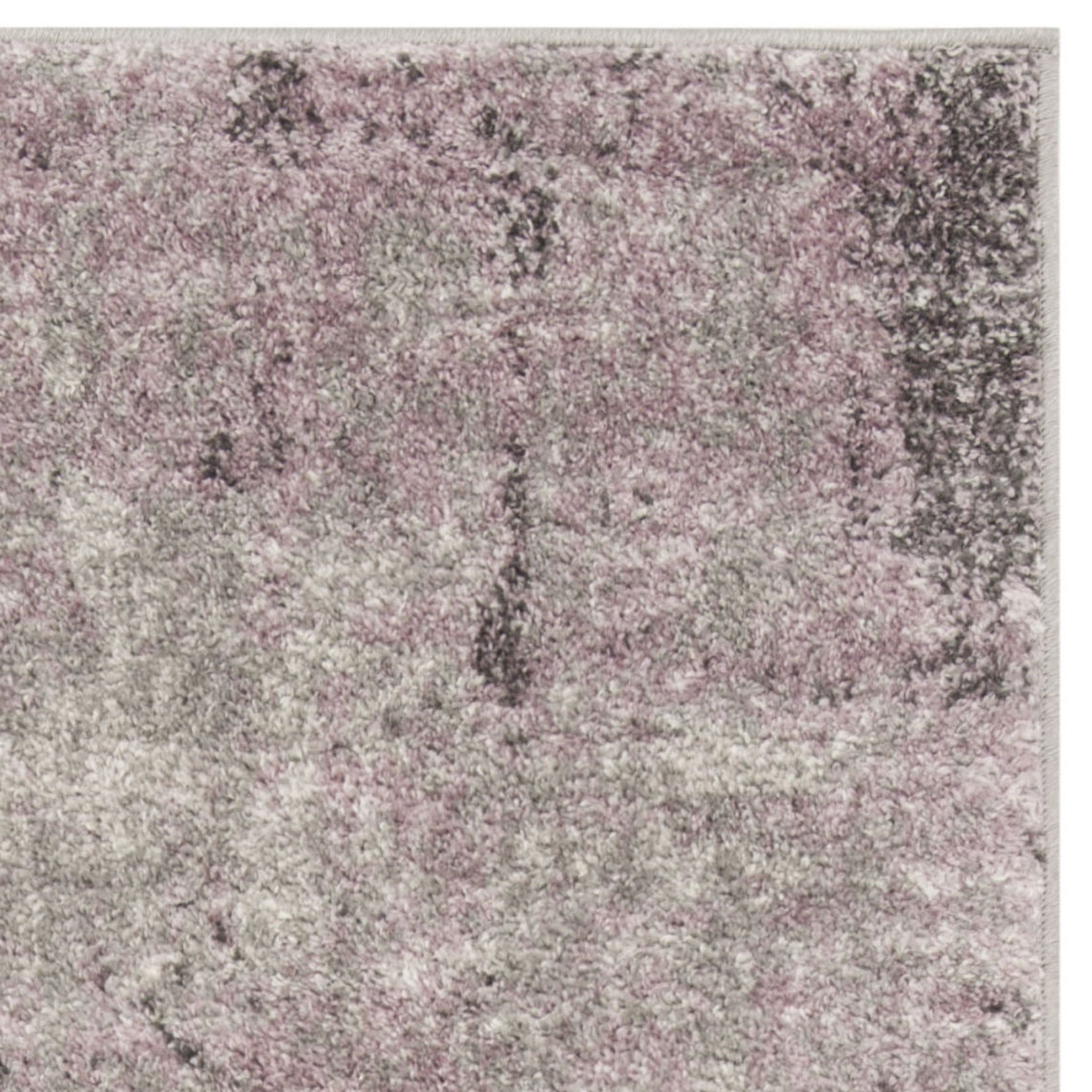 SAFAVIEH Adirondack Johna Abstract Area Rug, Light Grey/Purple, 4' x 6'