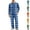 Royal Blue, variant on HAJWOH Men's Long Sleeve Plaid Pajama Set with Elastic Drawstring Waist Pants for Home Loungewear