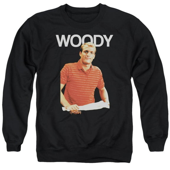 Cheers Woody Adult Crewneck Sweatshirt Black