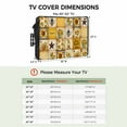 thumbnail image 3 of Outdoor TV Cover 70 to 75 Inches, Farmhouse Sunflower Gnome Bee Star Yellow Buffalo Plaid Patchwork Waterproof TV Cover with Remote Control Pocket, Flat Screen TV Cover Protector for Outside TV, 3 of 6