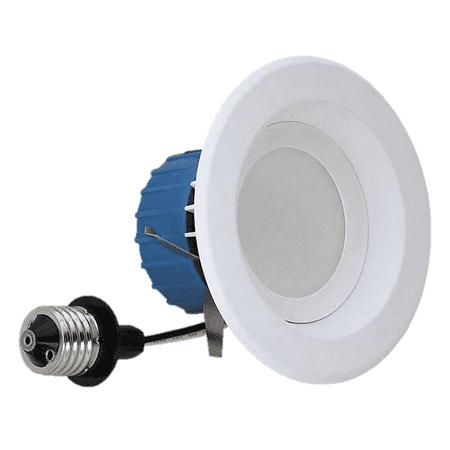 NICOR Lighting 4-Inch Dimmable 4000K LED Remodel Downlight Retrofit Kit for Recessed Housings, White Trim