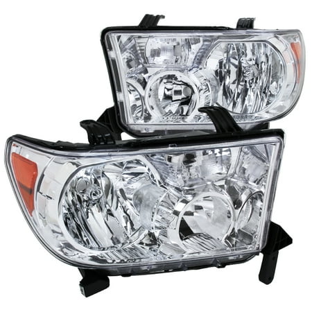 - Spec-D Tuning 2007-2013 Toyota Tundra/ 2008-2014 Sequoia Replacement Headlights Lh + Rh W/ Amber 07 08 09 10 11 12 13 (Left + Right)