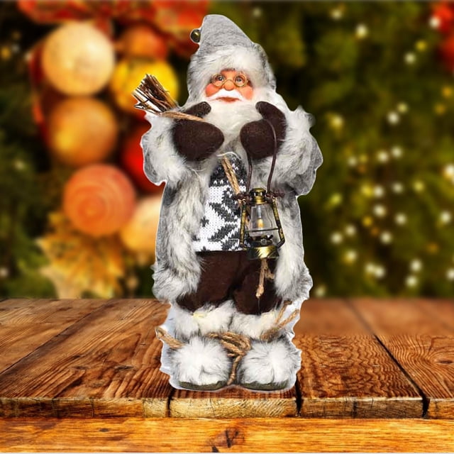 Decoración de de Papá Noel ,8 pulgadas, decoración de mesa de coleccionables de Navidad de muñeco de Papá Noel grande, adornos de Año Nuevo para fiesta en Baoblaze Muñeca de Papá Noel