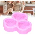 thumbnail image 5 of Molde de silicona en forma de corazón rosa Rojo Verde 3 cavidades utensilios para Decoración de pasteles, 5 of 5