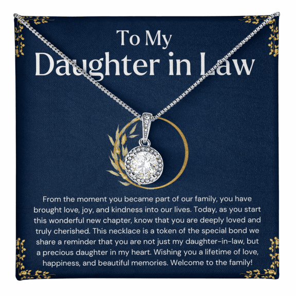 Daughter in Law Gift Necklace, Wedding Gift For Daughter In Law, Gift From Mother In Law, Eternal Hope Necklace Gift Jewelry for Bride