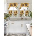thumbnail image 4 of Sunflower Swag Curtains for Living Room/Bedroom Windows, Farmhouse Yellow Botanical Floral Spring Kitchen Curtains and Valances Set 36 Inch Length, Light Filtering Swags Valance Curtain Panels, 4 of 5