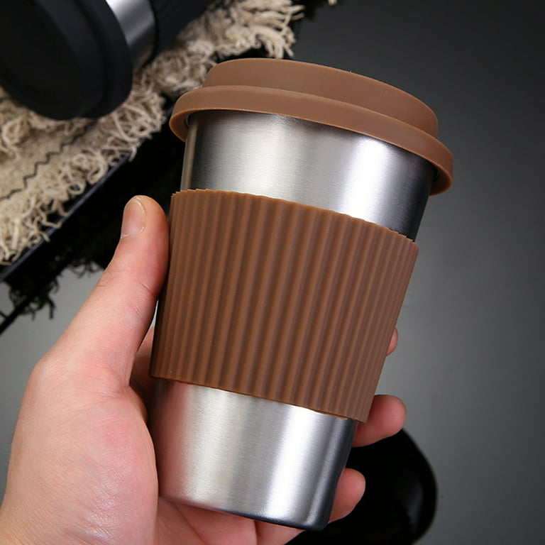 Travelwant 500ml Insulated Coffee Mug with Lid, Stainless Steel, Double Wall  Vacuum Insulated Travel Mug Coffee Cup with Handle, Stainless Steel/Silver  