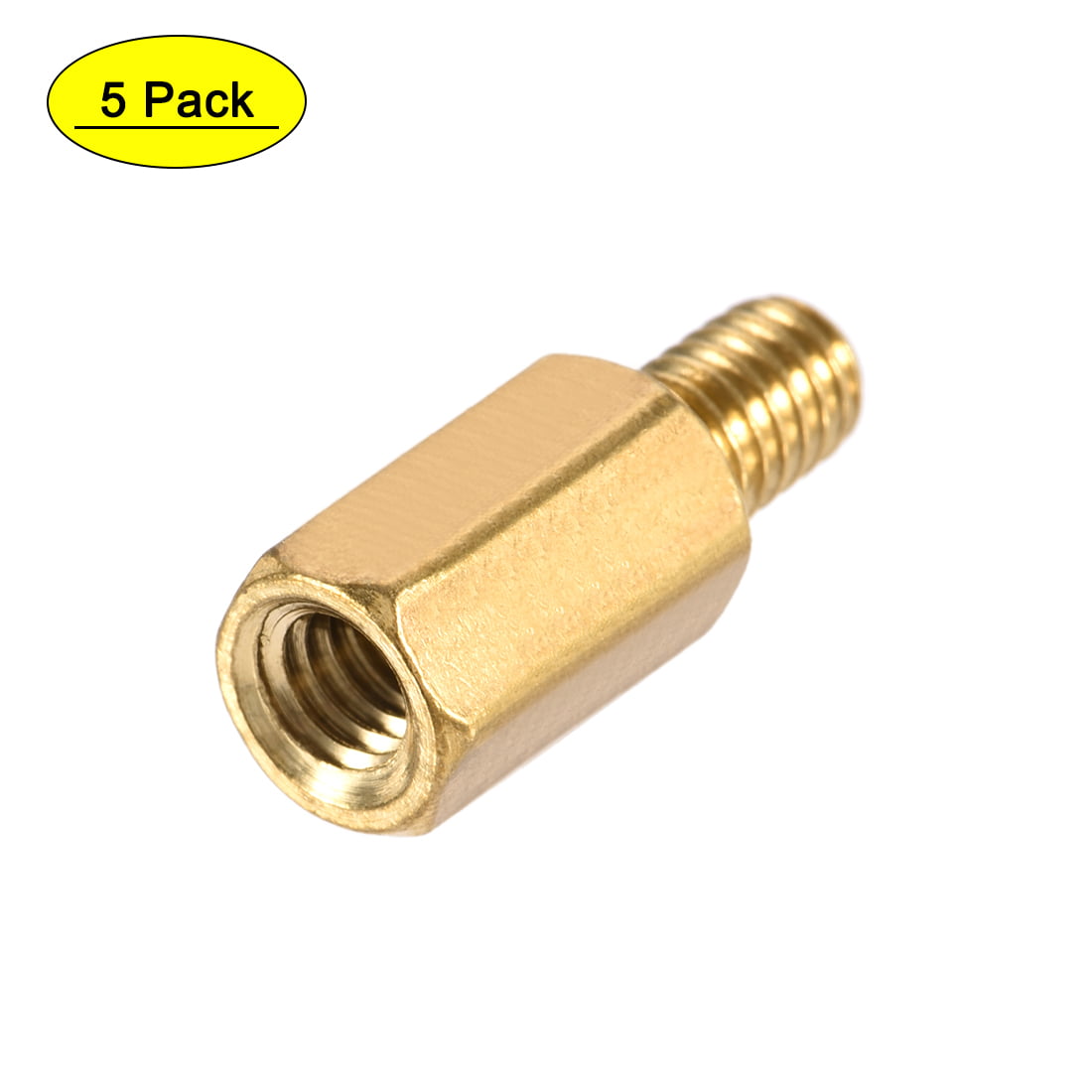 8 mm Male to Female Hex Brass Spacer Standoff 3pcs M6 x 10 mm 