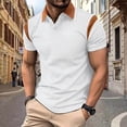 thumbnail image 2 of Men's Polo Shirts Fashion Casual Solid Color Loose Fit Workout Tops for Men, 2 of 9