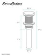 thumbnail image 3 of Residential Non-Overflow Pop Up Sink Drain 1.75 in Matte Black, 3 of 3