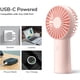 thumbnail image 4 of Handheld Fan, 4000mAh Portable Small and Personal USB Rechargeable Pocket [4-16H Working Time] Battery Operated Hand Fan with 3 Speeds for Outdoor/Travel, Summer Gift for Women Men-Pink, 4 of 5