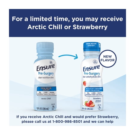 ENSURE PRE-SURGERY, CLEAR CARBOHYDRATE DRINK, STRAWBERRY, 10 FL OZ, 4 COUNT
