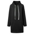 thumbnail image 3 of The Warmy Oversized Hoodie,Casual Oversized Hoodie Dress For Women Pullover Long Sweatshirt Split Hem With Pockets, 3 of 4