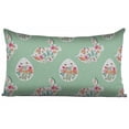 thumbnail image 1 of Vargottam Luxury, Printed Mint Green CushionCoversDecorative PillowCoversLumbarThrow Pillowcase -24x14Inches, 1 of 6