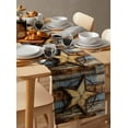 thumbnail image 2 of Table Runner Dresser Scarf 13 x 108 Inch Stars Art Rustic Independence Day Patriotic Table Runners Non-Slip Heat Kitchen Dining Table Decor for Indoor Outdoor Home Party Decoration, 2 of 7