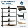 thumbnail image 6 of KOKEBREN 60"Wx24"Dx72"H Garage Storage Shelves 5 TierS Heavy Duty Storage Shelving Racks 3000 Lbs Capacity,Metal Adjustable Shelving Unit, 6 of 9