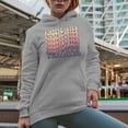 thumbnail image 2 of Kindergarten Teacher, Groovy Retro Wavy Text Merch Gift, Heather Grey Hooded Sweatshirt or Hoodie, 2XL, 2 of 5