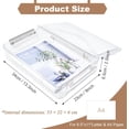 thumbnail image 3 of Elezeal A4 Transparent Storage Box with Lid & Handle, Portable Paper Organizer Case for Notebooks, Invoices, Scrapbooks & Toys, 3 of 8