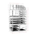 thumbnail image 6 of Unique Home Acrylic Makeup Cosmetic Organizer 4 Piece Set to Conceal Lipstick, Eye-Shadow, Brushes with 4 Storage Drawers, Clear, 6 of 6