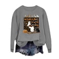 thumbnail image 2 of Aimik Halloween Sweatshirt Women Ghost Pumpkin Letter Print Fall Winter Long Sleeve Crewneck Pullover Top, 2 of 5