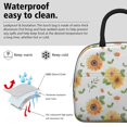 thumbnail image 5 of Insulated Lunch Bag for Women, Floral Print Oxford Fabric Lunch Box, Leakproof Thermal Cooler Tote for Work, School & Picnic, Sunflower Floral Print, 5 of 5