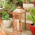 thumbnail image 2 of 2PCS 22.5 Inch  Outdoor Candle Lanterns Vintage Hanging Tower Large Lantern Metal Candle Holder ，With Led Candle For Garden Living Room Indoor Outdoor Parties Weddings Balcony, 2 of 7