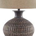 thumbnail image 3 of Benjara BM231400 Lampe de Table en Métal avec Base Verticale Embossée, Bronze Antique, 3 of 3