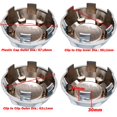 thumbnail image 4 of AUTUT Couvre-Moyeu de Roue 67mm Embouts Centraux de Remplacement 63mm Cranté à Cranté (Chrome) - 4 Pcs, 4 of 4